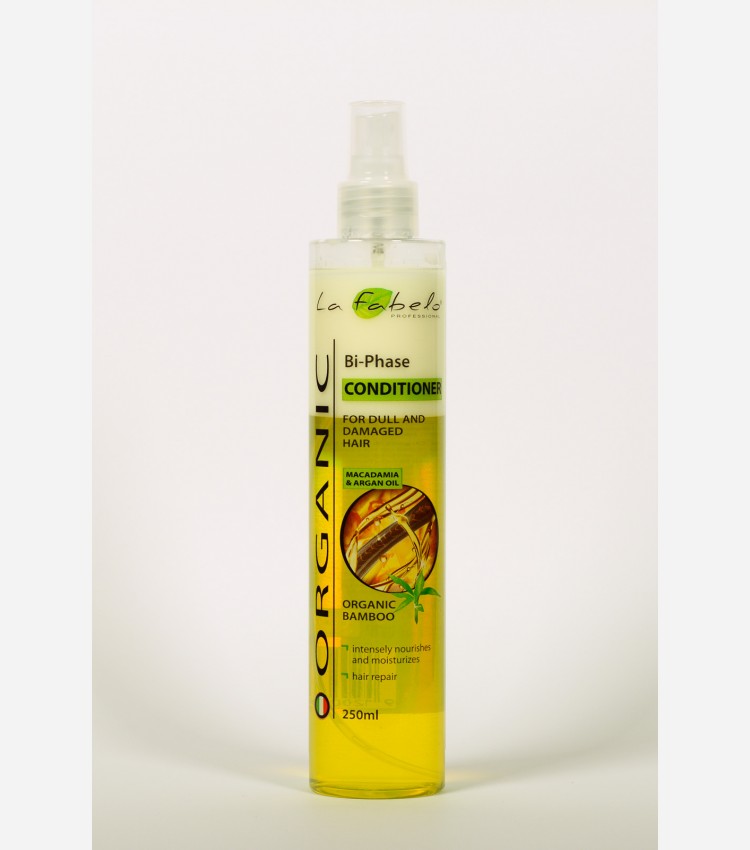 Кондиционер для волос La Fabelo organic двухфазный спрей с органическим экстрактом бамбука, маслом арганы и макадамии 250мл