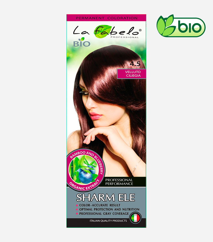 Крем-краска для волос био 50мл тон 4.5 La Fabelo Professional