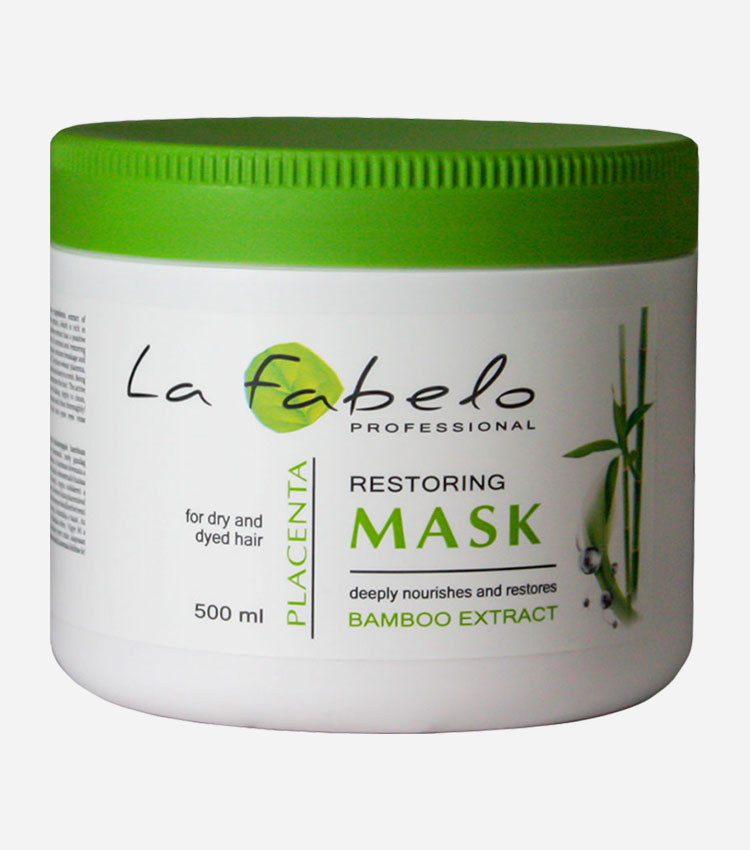 Маска La Fabelo Professional для сухих и окрашенных волос с экстрактом бамбука и пшеничной плацентой 500мл